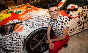 Mondo Guerra Reveals Wrapped Subaru Legacy on World AIDS Day